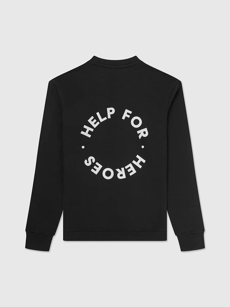 Circular Emblem Sweatshirt, Black - Image 4