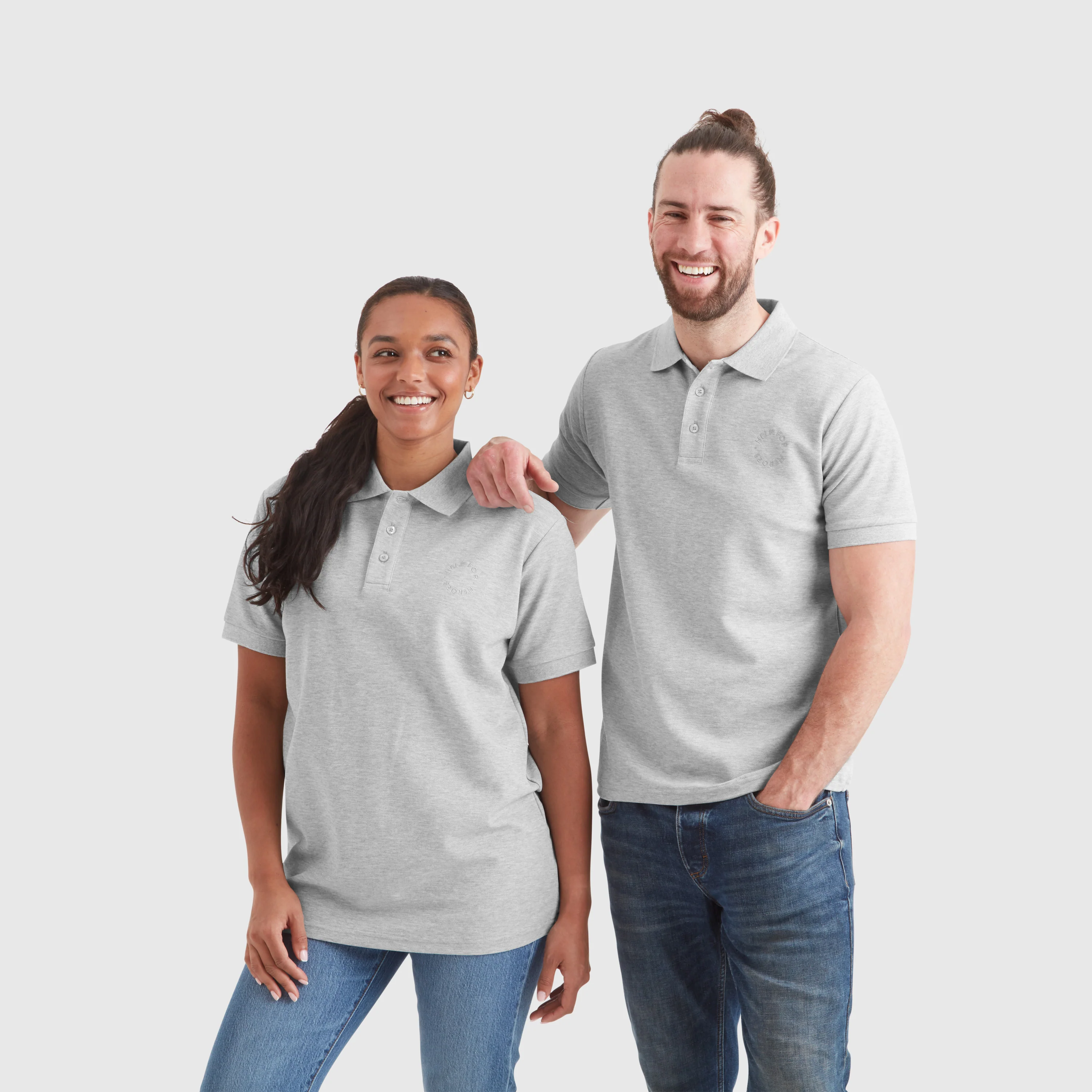 Heroes Heritage Polo Shirt, Grey Marl - Image 3