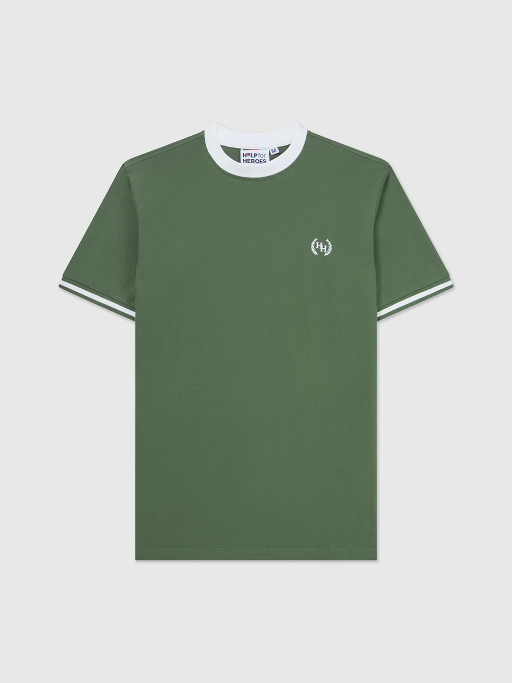 Wreath Classic T-Shirt, Khaki Green - Image 3